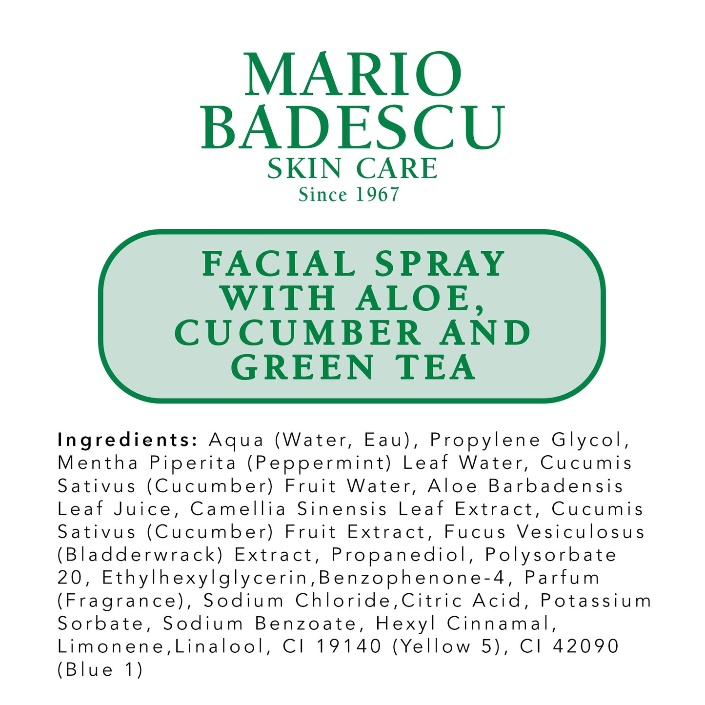 Mario Badescu botanical facial spray 4 fluid ounce bottle