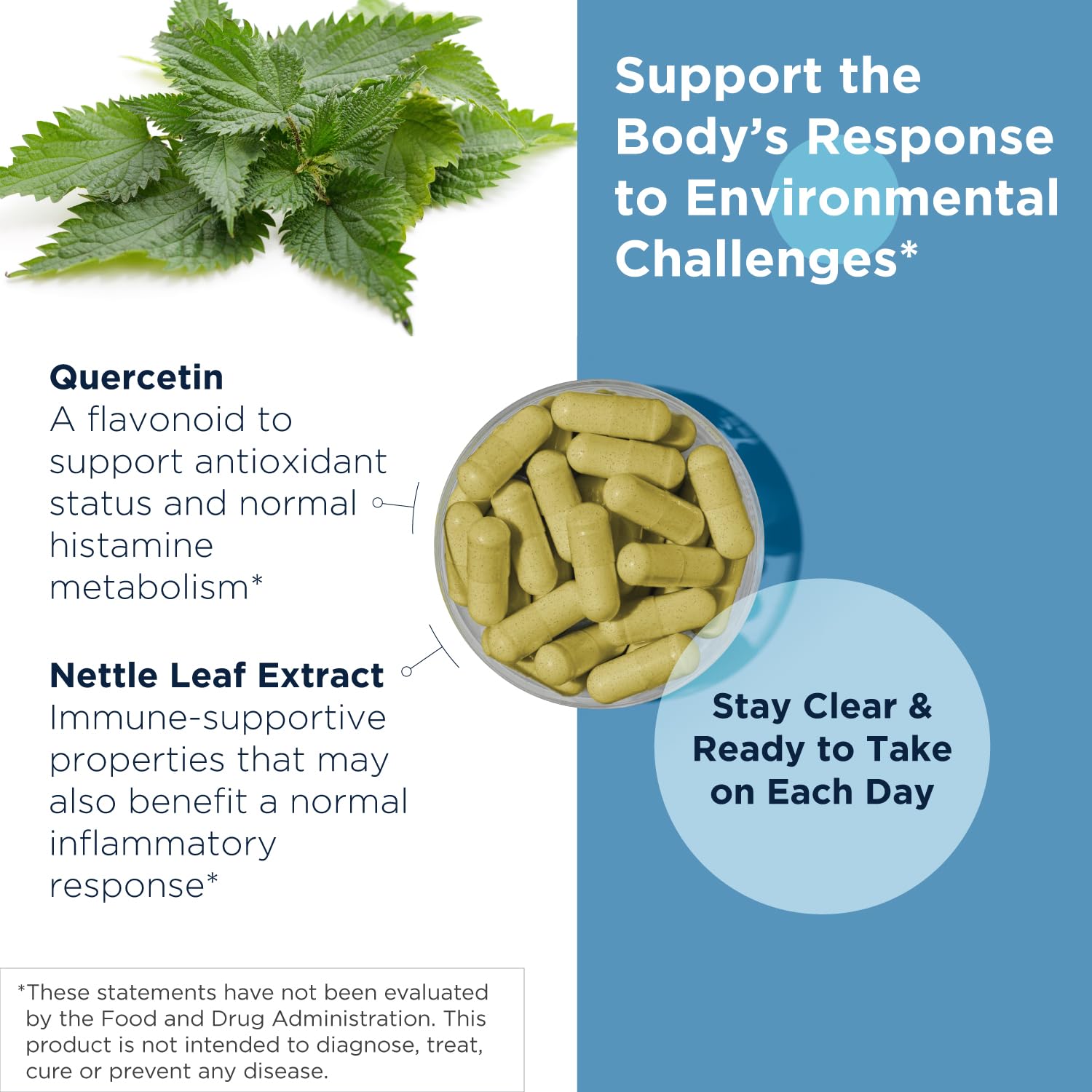 Side view of Designs For Health 90 vegan capsules bottle