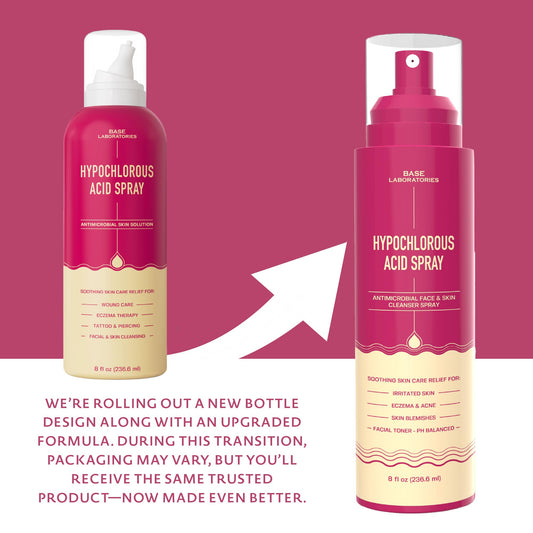 Base Laboratories skin repair spray nozzle and bottle detail