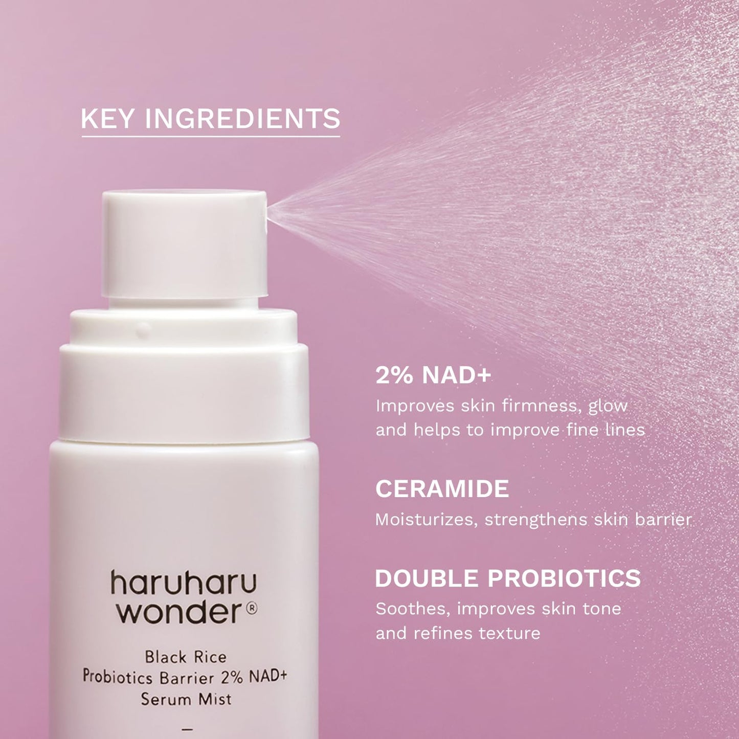 Haruharu Wonder hydrating serum mist spray demonstration