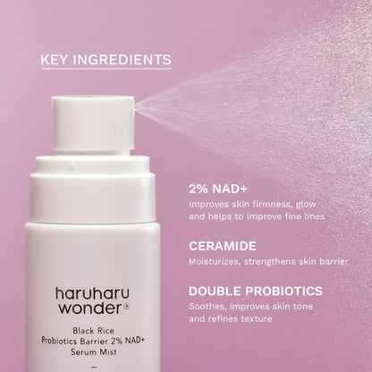 Haruharu Wonder hydrating serum mist spray demonstration