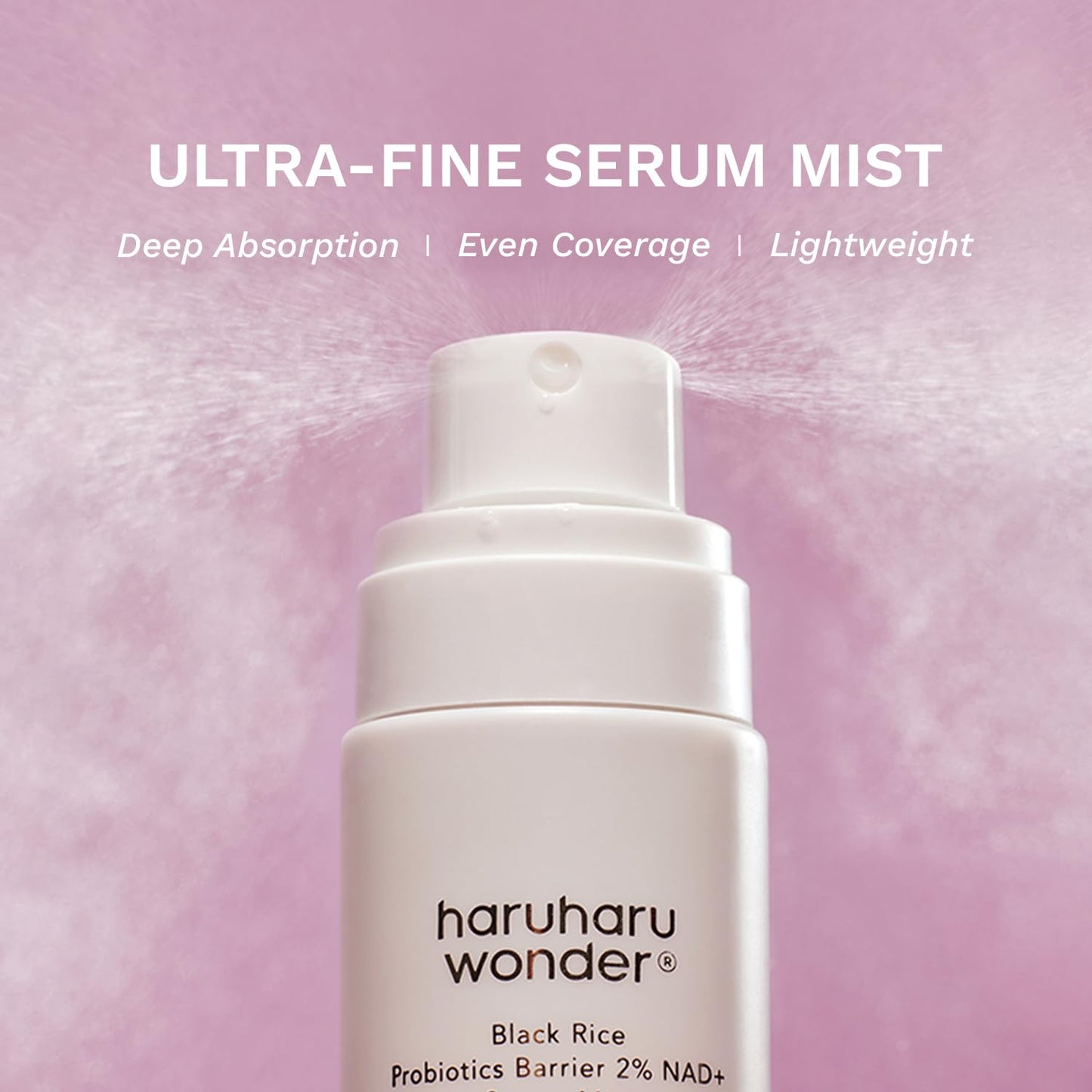 Haruharu Wonder Black Rice Probiotics Serum Mist ingredients label