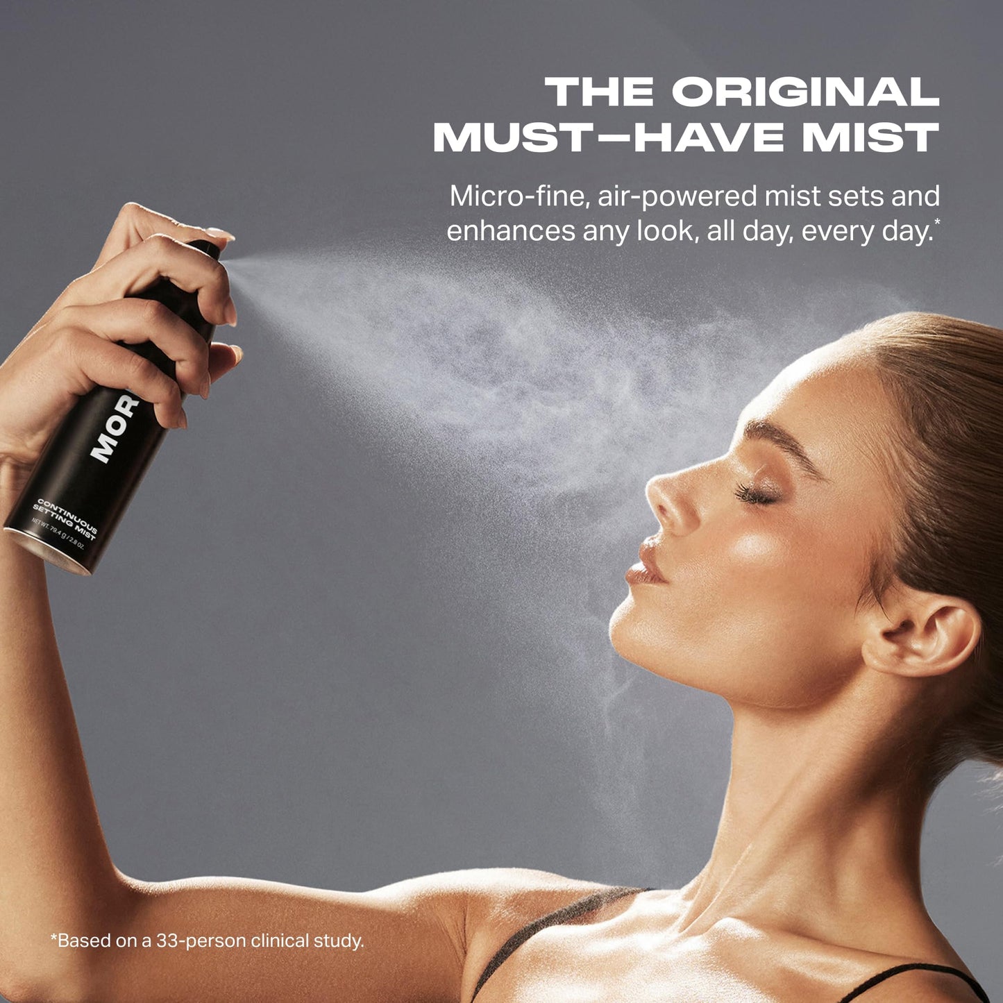 Close up of Morphe Continuous Setting Mist air-powered nozzle