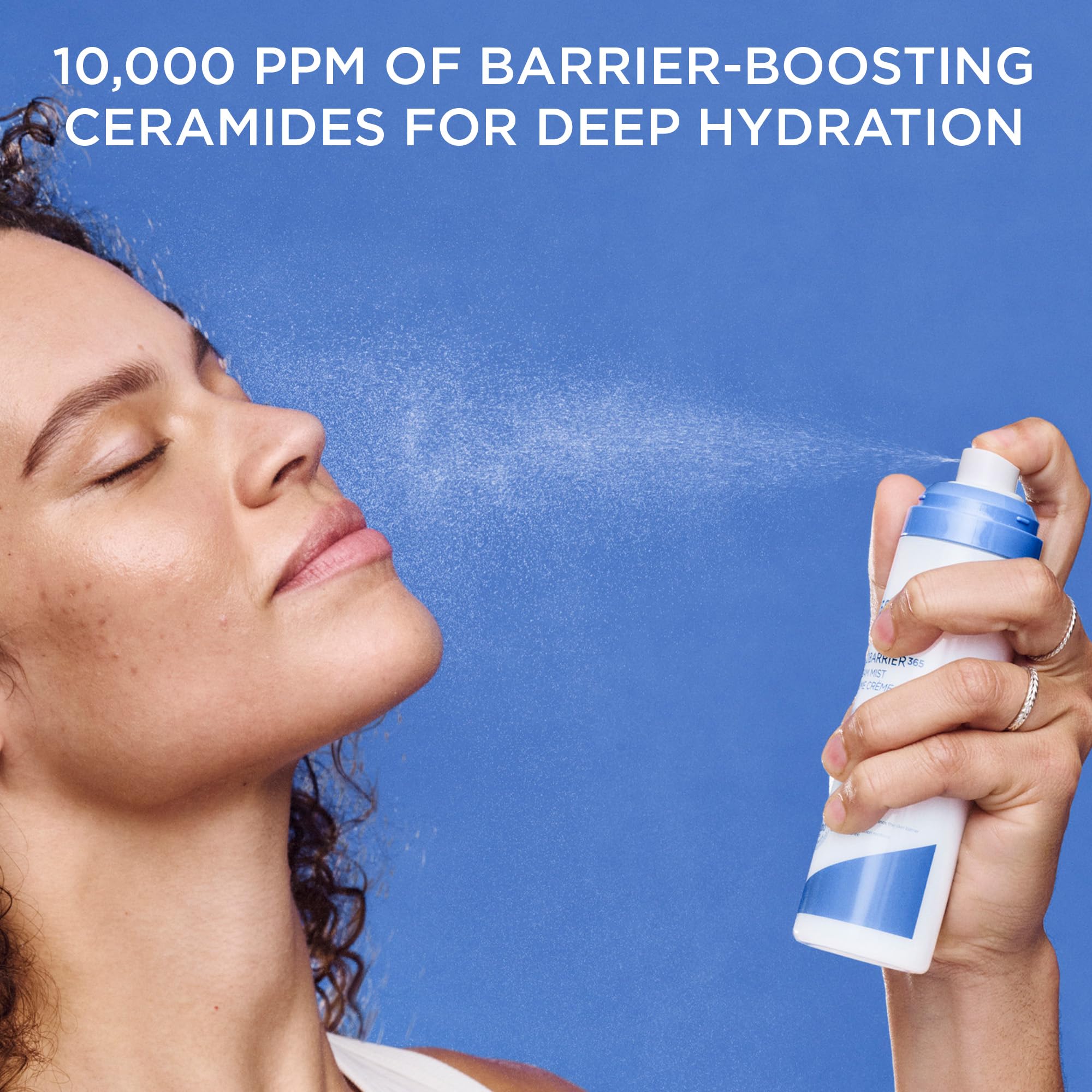 Skincare enthusiast applying Aestura Atobarrier 365 Cream Mist