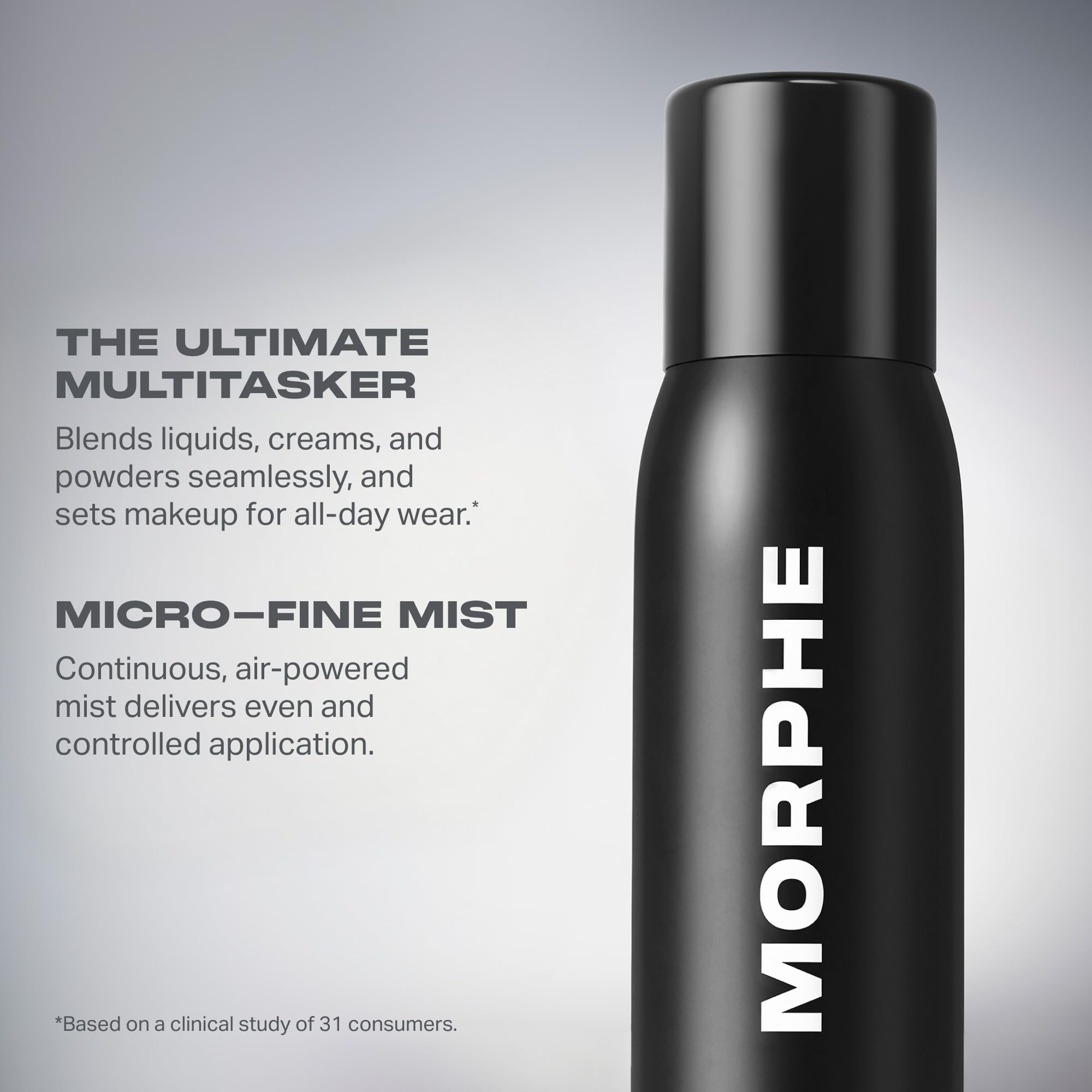 Morphe makeup setting spray product packaging label details
