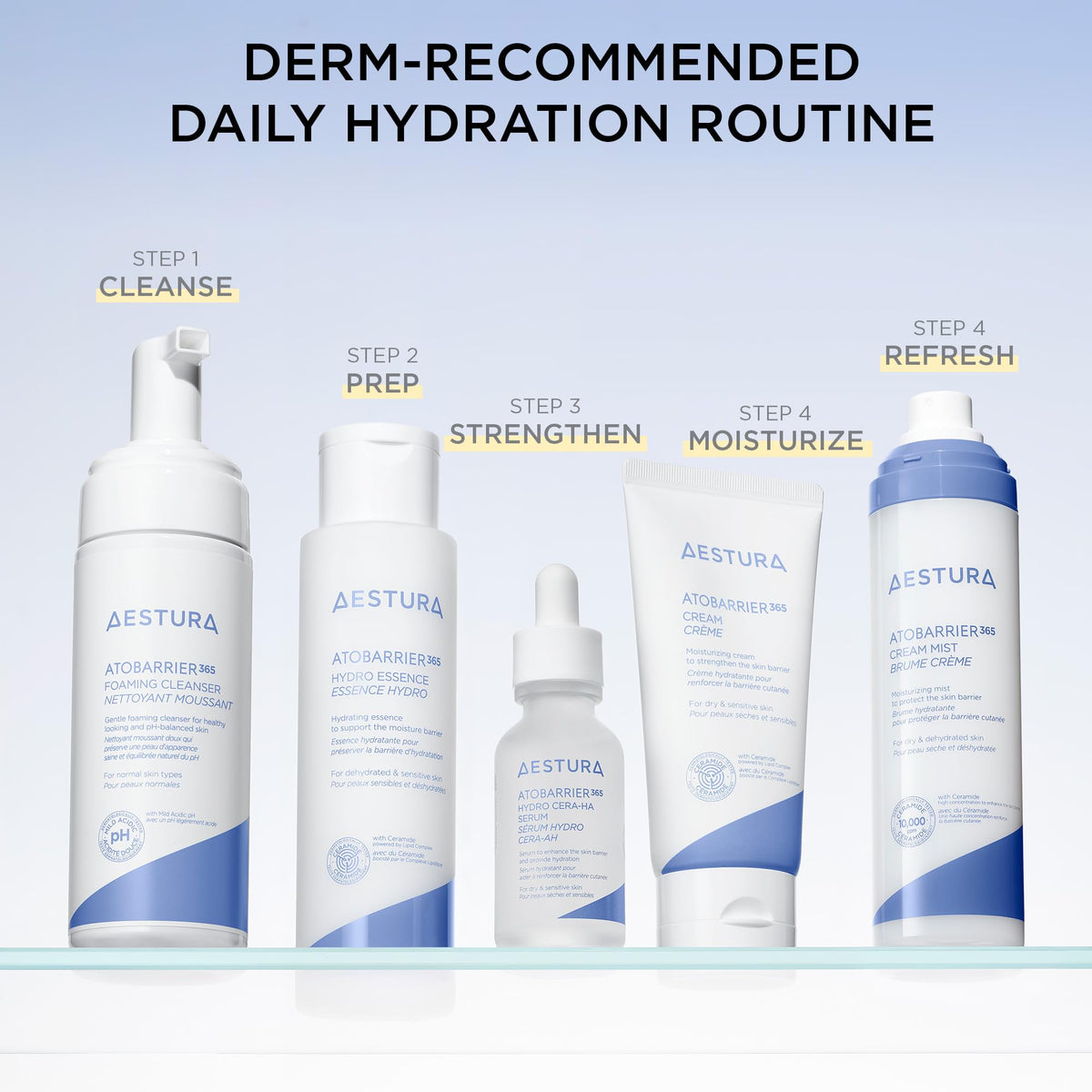 Aestura Atobarrier 365 Cream Mist lifestyle application on face