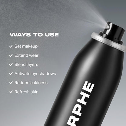 Morphe Continuous Setting Mist bottle held in hand for scale