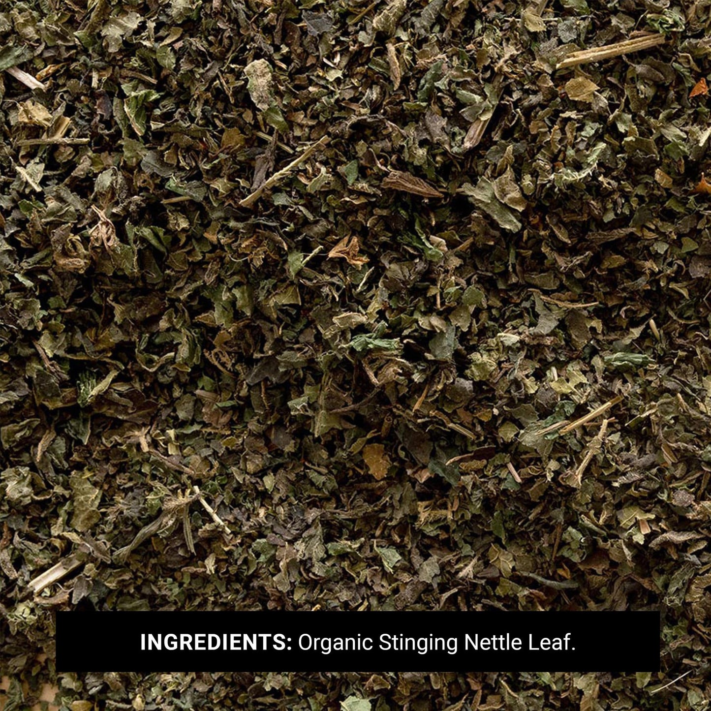 Frontier Co-op stinging nettle leaf nutritional information label
