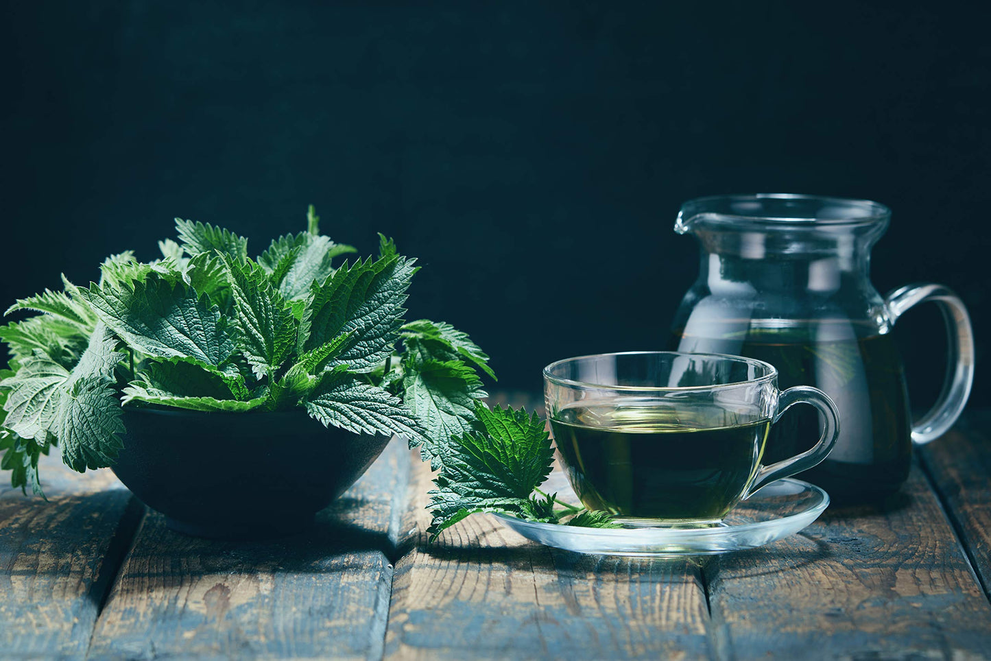 Antioxidant rich stinging nettle tea for kidney and allergy support