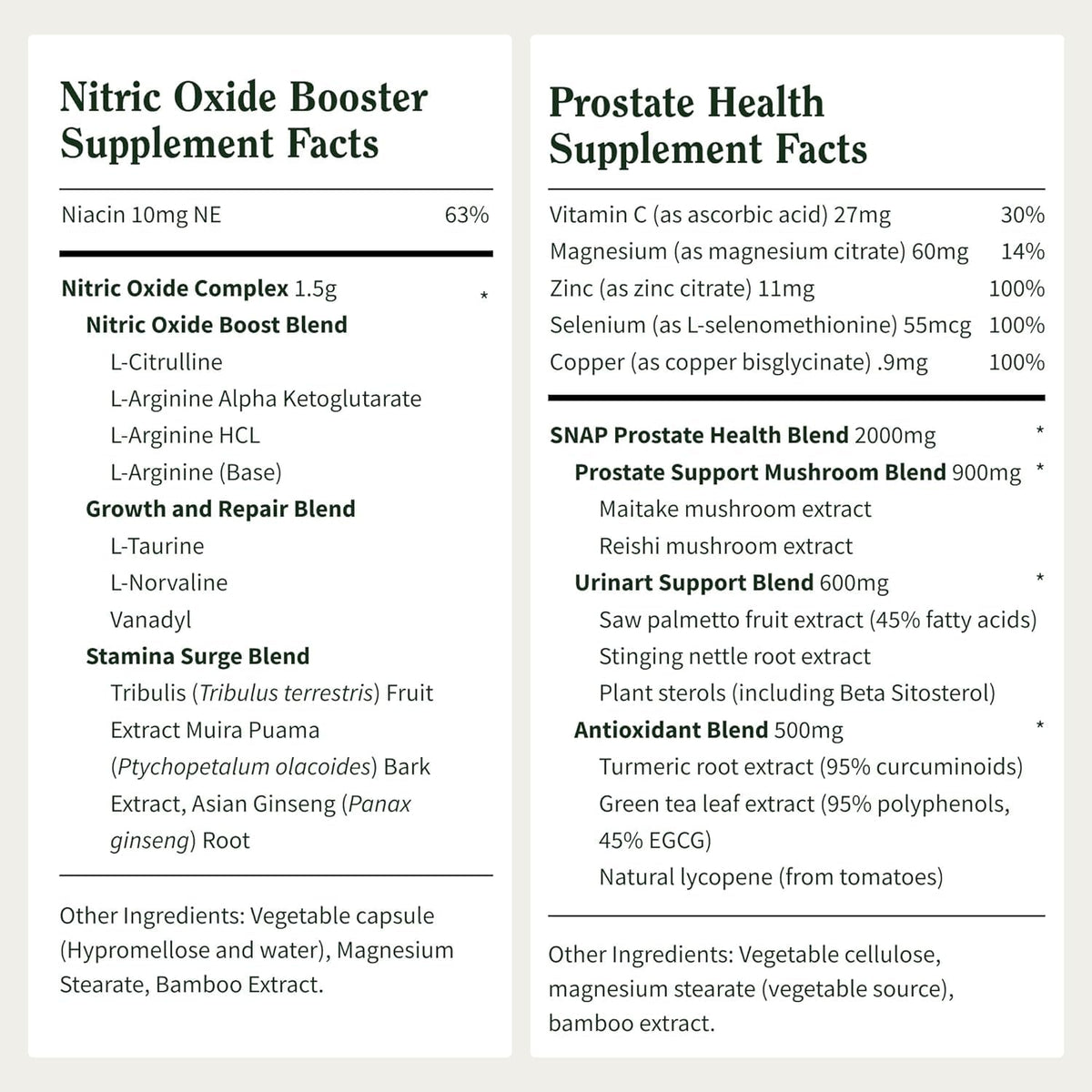Snap Supplements bundle contents featuring dual bottle dietary supplement tracking instructions