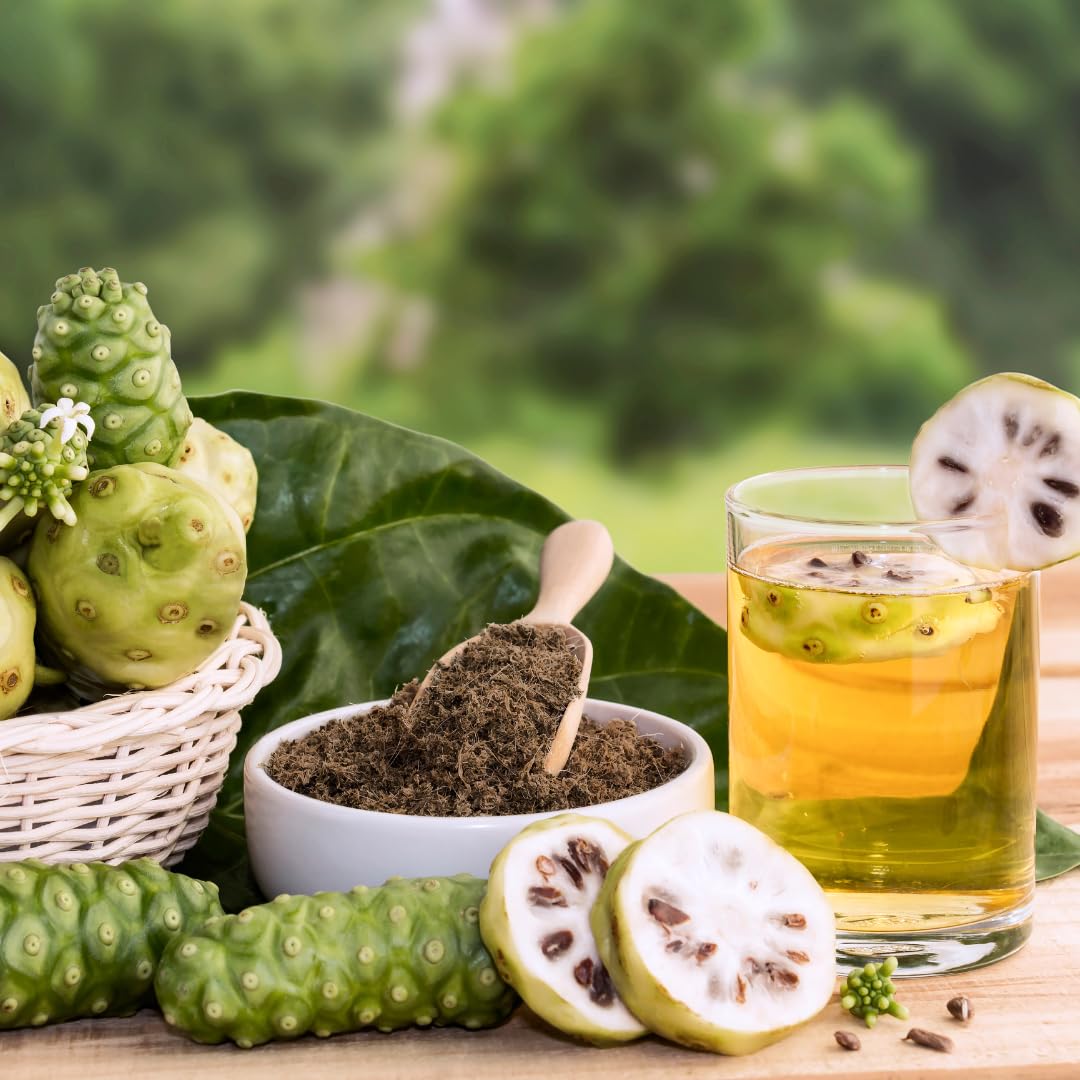 Wildcrafted Morinda Citrifolia powder by Herb To Body showing pure fine texture for immune support