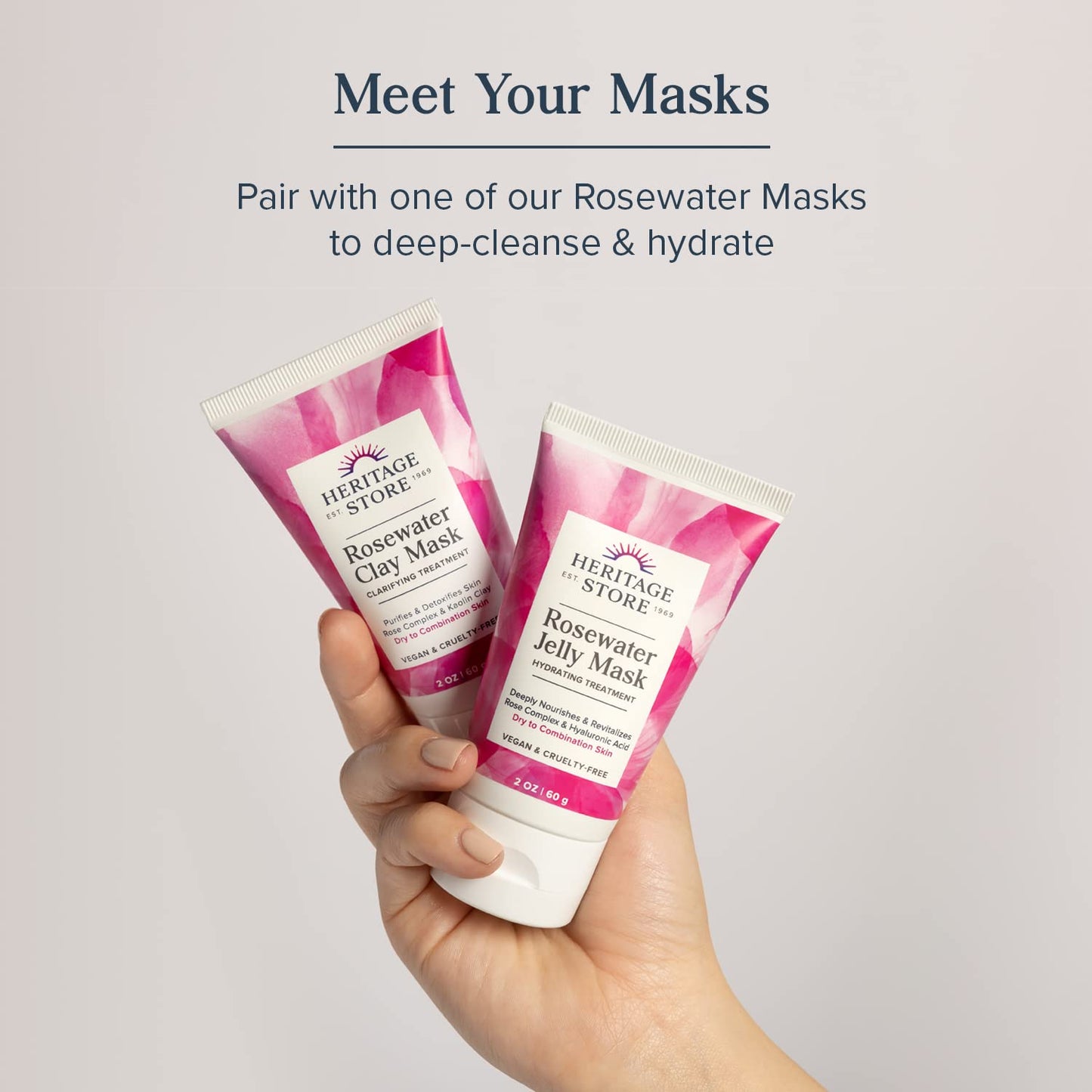 Heritage Store Rosewater refreshing mist used for daily skin hydration