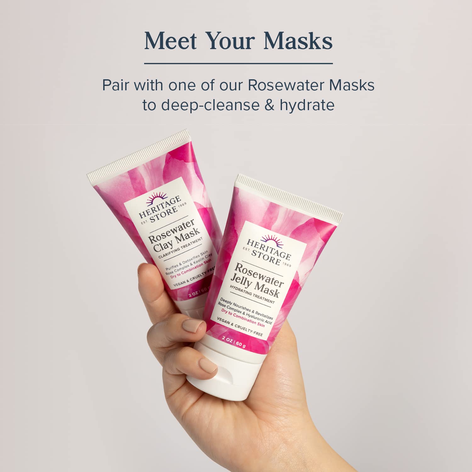 Heritage Store Rosewater refreshing mist used for daily skin hydration
