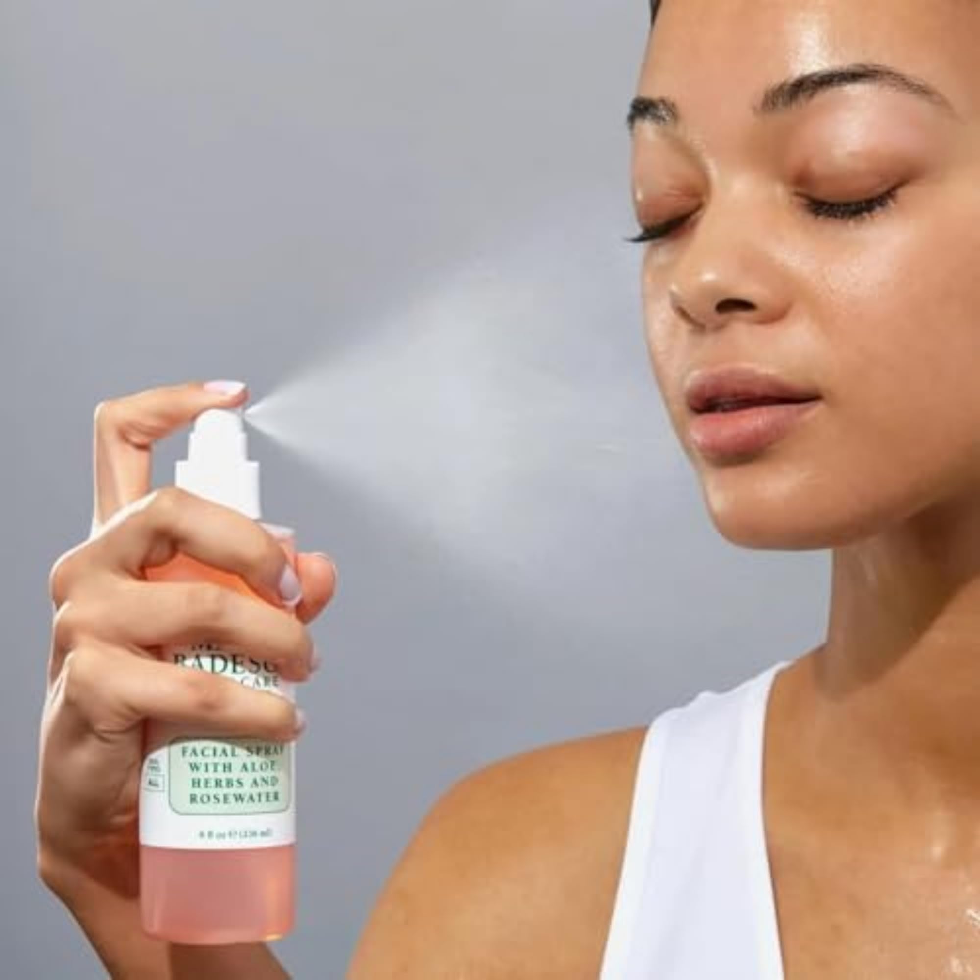 Side view of Mario Badescu rose water spray 118ml