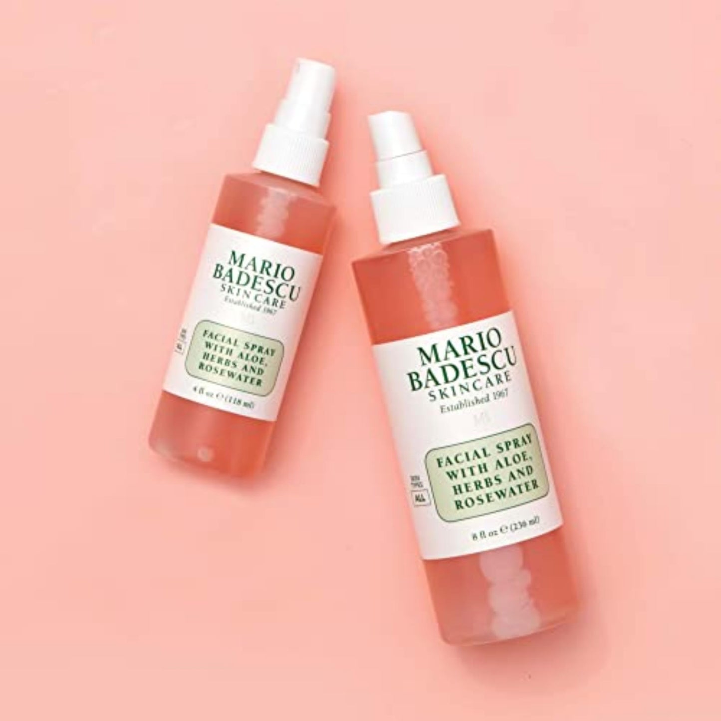 Travel size Mario Badescu skincare mist bottle