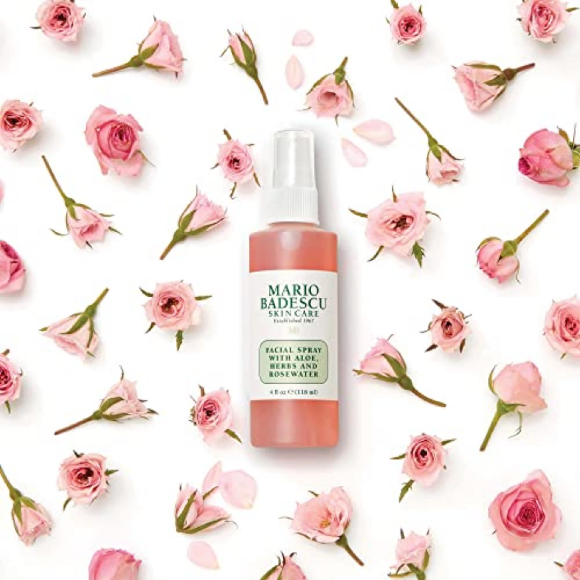 Close up of Mario Badescu rose water facial spray nozzle