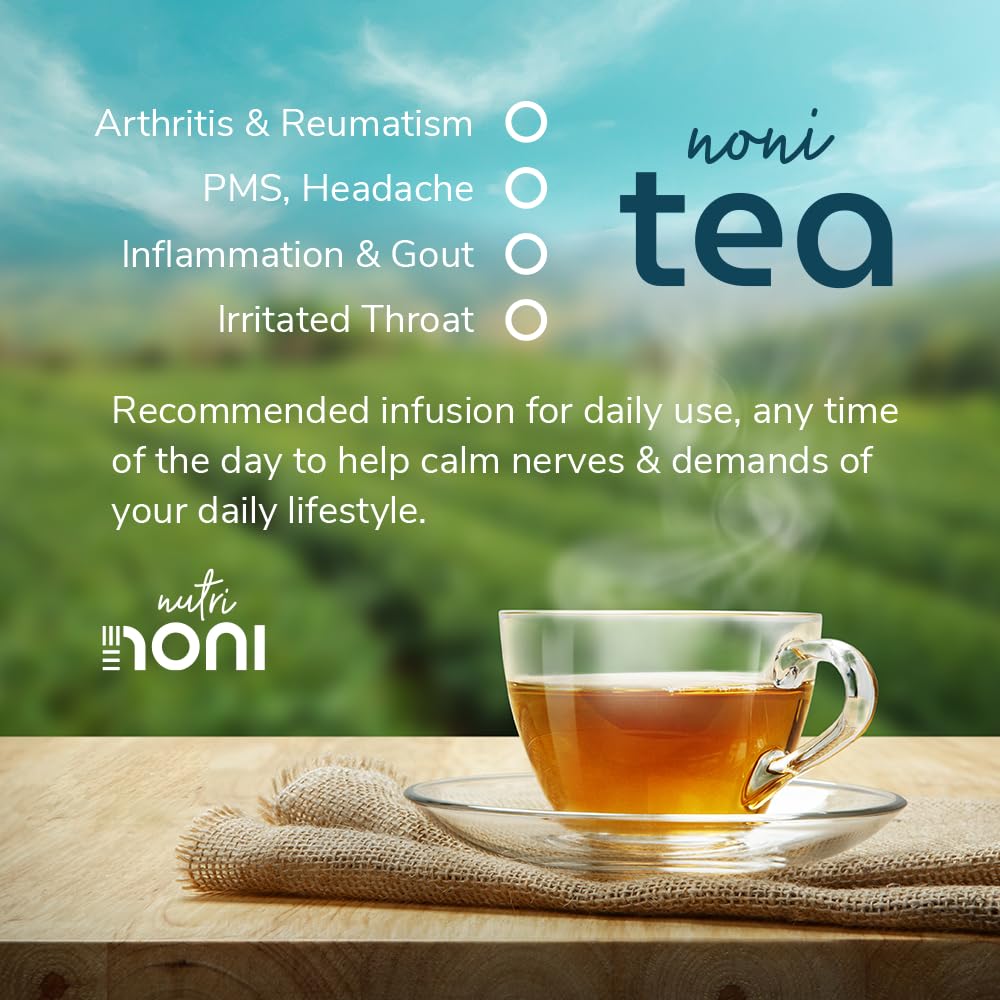Nutri Noni 100 percent pure broken leaf herbal tea ingredients label information