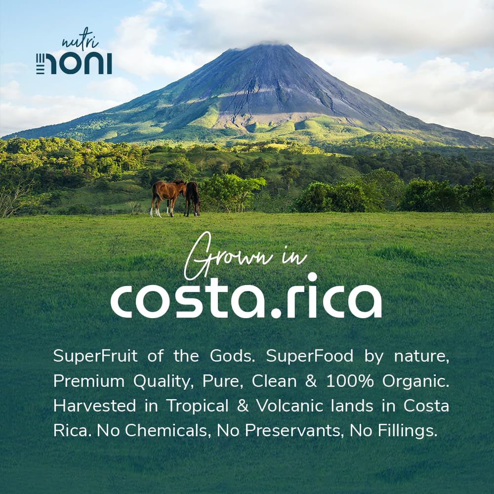 Nutri Noni superfood antioxidant tea side view detailing premium health benefits