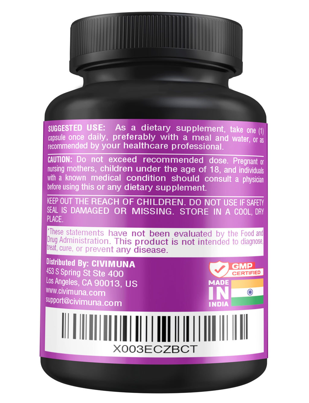 CIVIMUNA Noni capsules 90 count bottle for three month supply