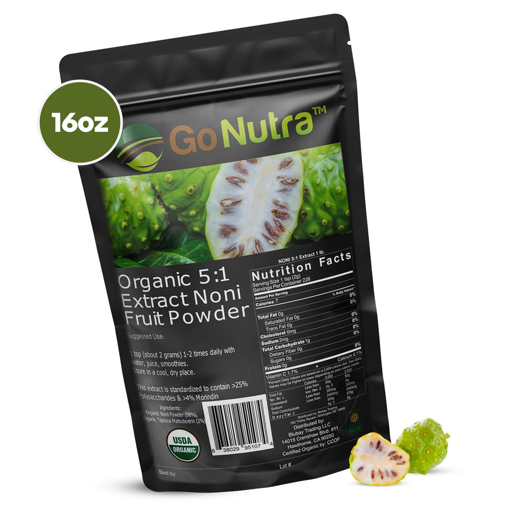 Morinda citrifolia extract superfood powder by Go Nutra for daily wellness smoothies