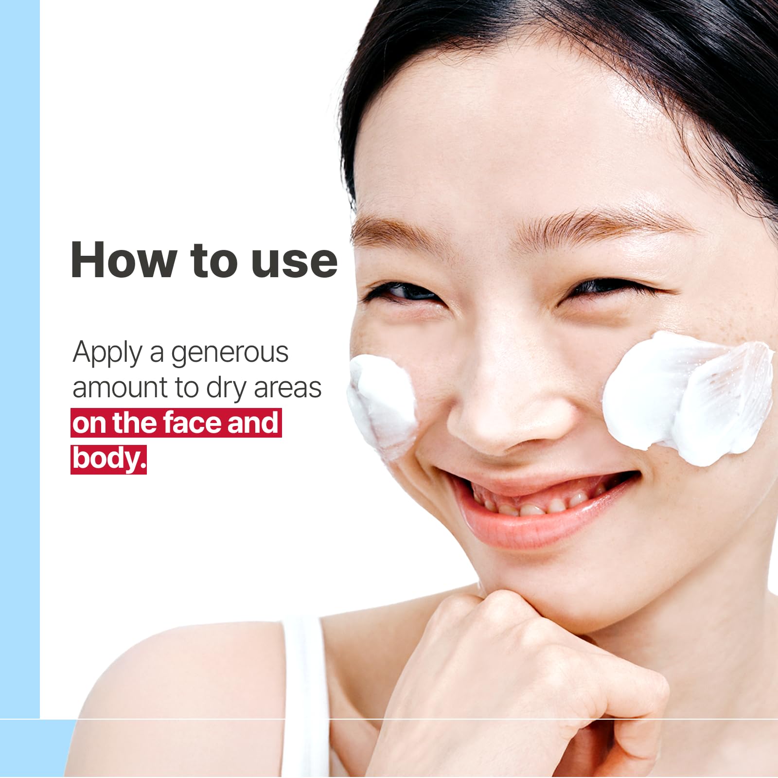 Illiyoon Ceramide Ato Concentrate Cream being applied to dry sensitive hand skin