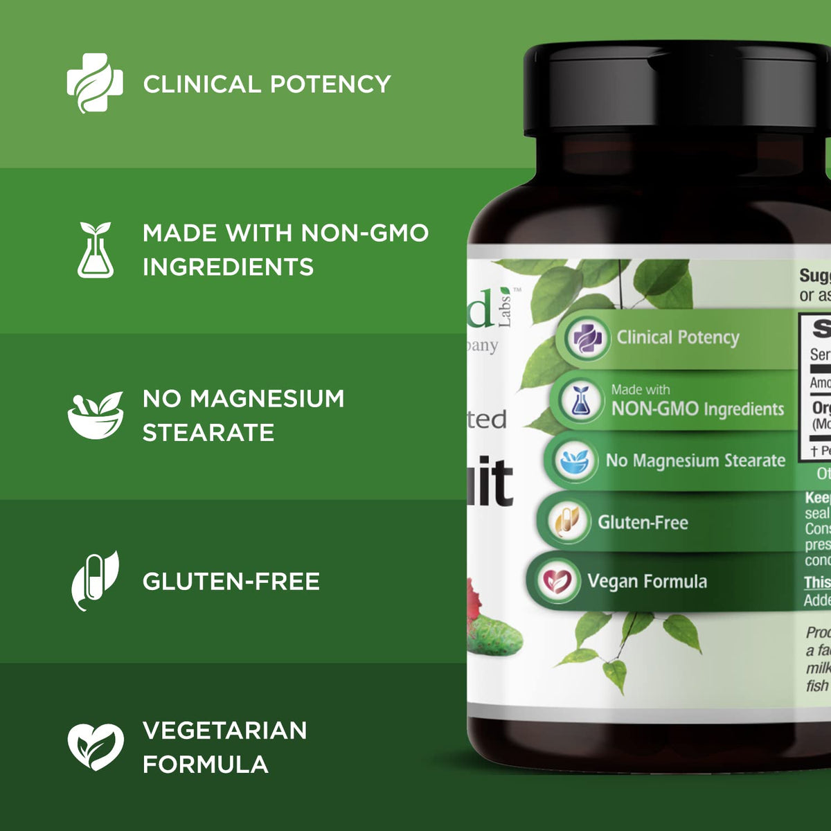 Gluten free and vegan organic noni fruit capsules by Emerald Labs