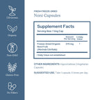 Eclectic Herb freeze dried noni 100 vegetarian capsules supplement facts and label details