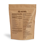 Pure sun-dried Morinda citrifolia herbal powder texture closeup for mixing into smoothies and juices.