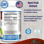 YUMMYVITE Noni 8 is to 1 concentrated extract supplement facts and ingredients