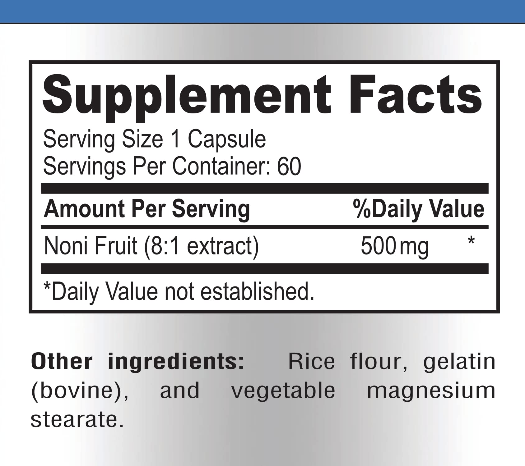 YUMMYVITE premium noni fruit extract dietary supplement bottle for daily stamina