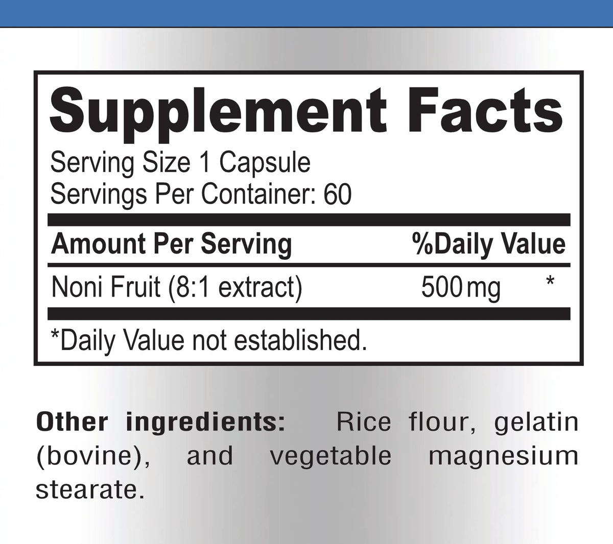 YUMMYVITE premium noni fruit extract dietary supplement bottle for daily stamina
