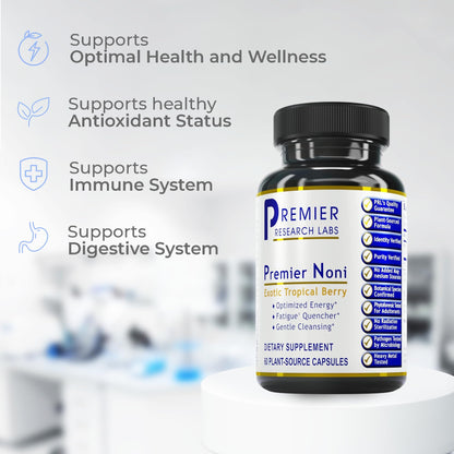 Excipient-free plant source vegetarian capsules by Premier Research Labs for digestive health.