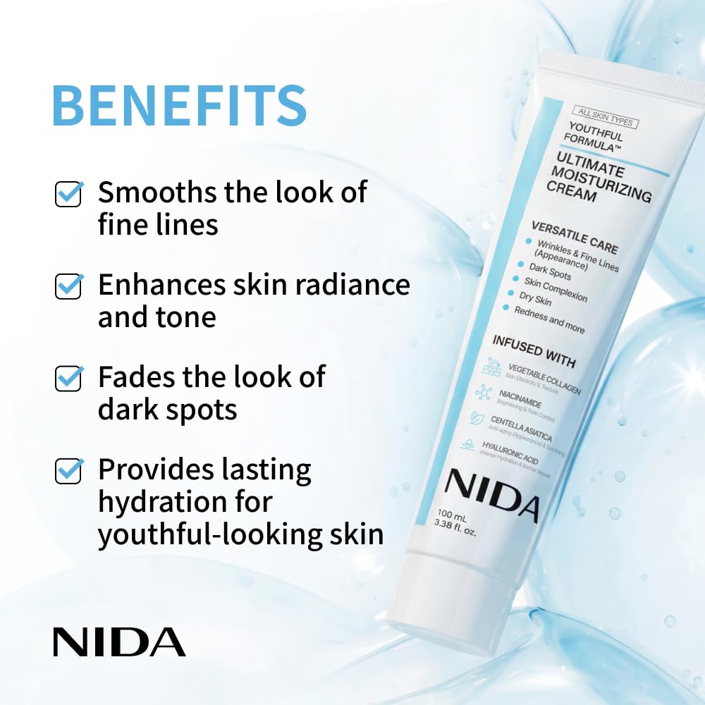 Nida Youthful Formula moisturizing cream tube 100 milliliter size