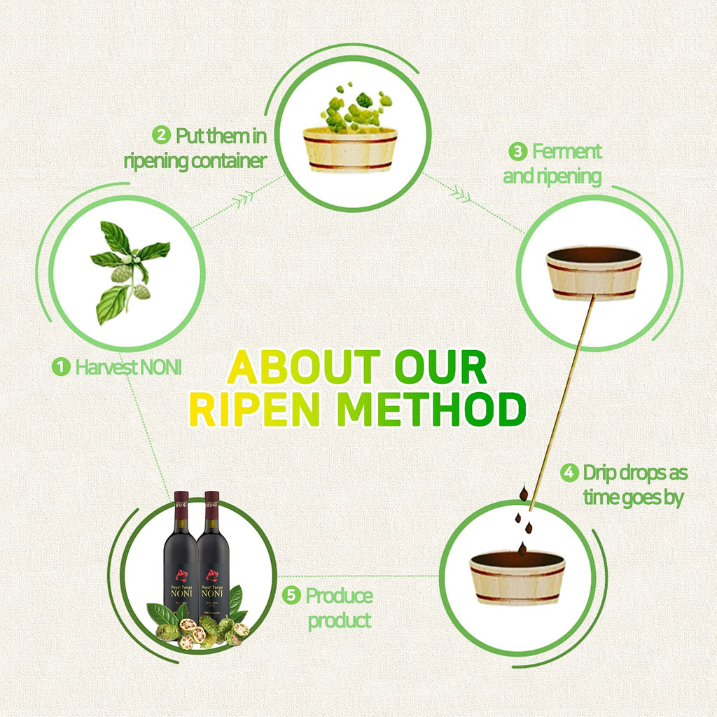 Two pack case presentation of pure unadulterated noni extract for daily antioxidant benefits