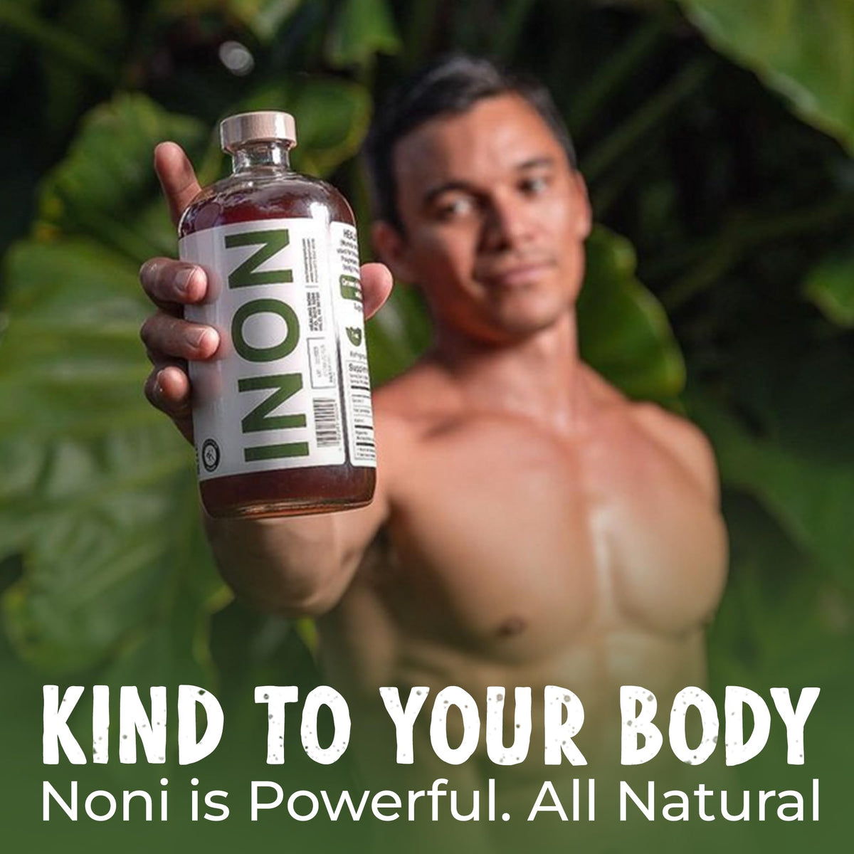 Healing Noni pure organic single ingredient juice bottle standing upright