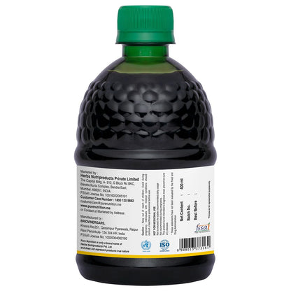 Pure Nutrition sugar free noni juice bottle demonstrating secure packaging and authentic product seal