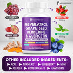 JB Wellness Co premium cellular vitality supplement bottle displayed with two dietary capsules next to it showing serving size.