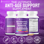 Full product packaging of the imported USA wellness formula showcasing the comprehensive anti aging blend design details.