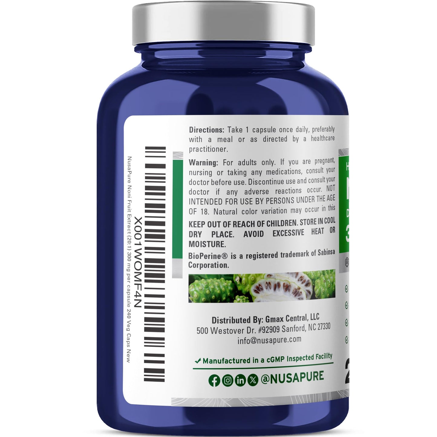 NusaPure Noni 20 to 1 extract equivalent to 6000 milligrams health benefits panel