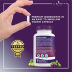 Liberty Lifestyle resveratrol and berberine daily wellness formula lifestyle shot with water