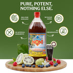 Organic high potency noni liquid juice ingredient details and nutrition label view