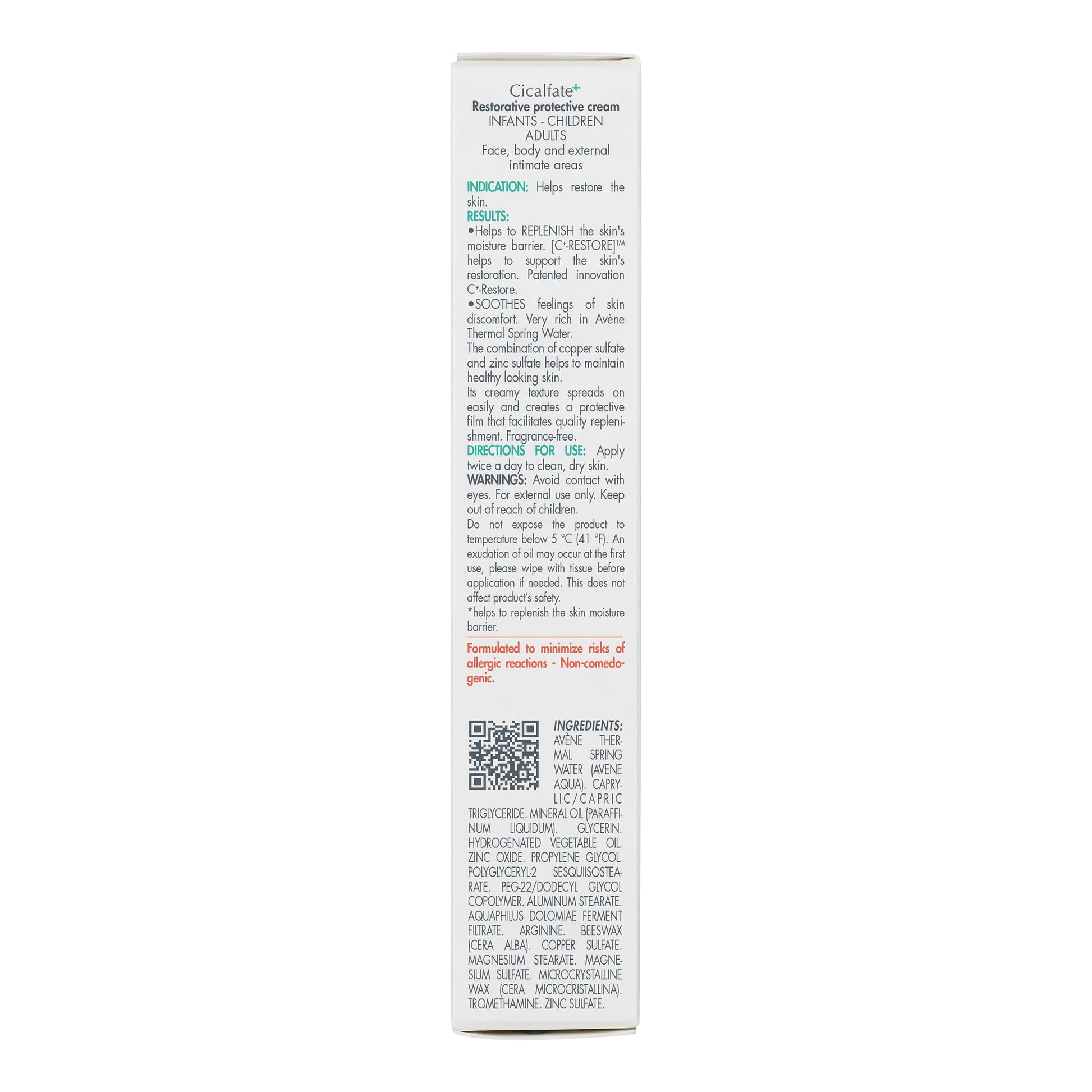 Eau Thermale Avene face moisturizer showing the one hundred milliliter size indicator