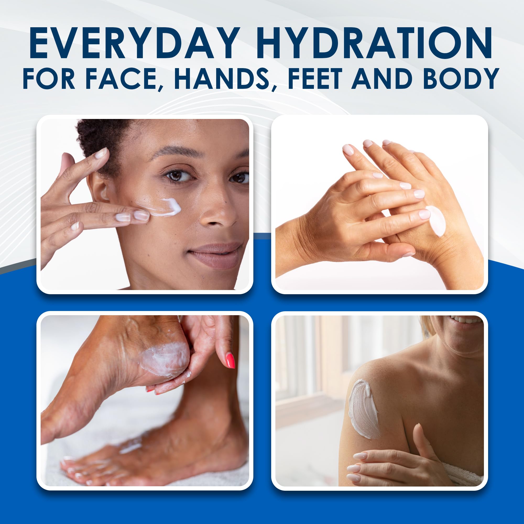 Vanicream moisturizing lotion with pump demonstrating its easy to spread lightweight texture.