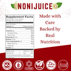 Basic Ayurveda cold pressed noni juice 480ml bottle packaging detail
