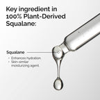 Pure plant-derived squalane oil serum for face and hair moisture barrier support.