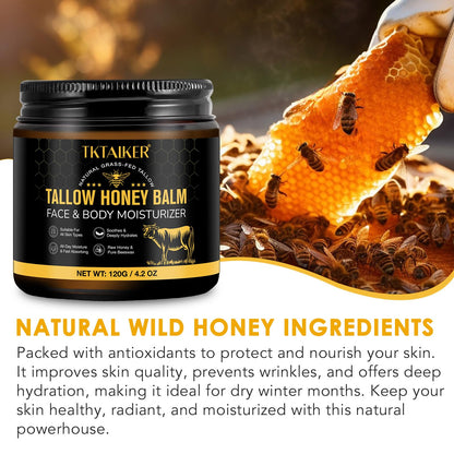 Tktalker non comedogenic grass fed tallow moisturizer product packaging back
