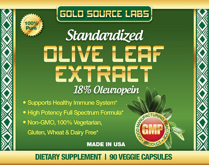 Authentic USA imported Gold Source Labs olive leaf extract packaging details and directions