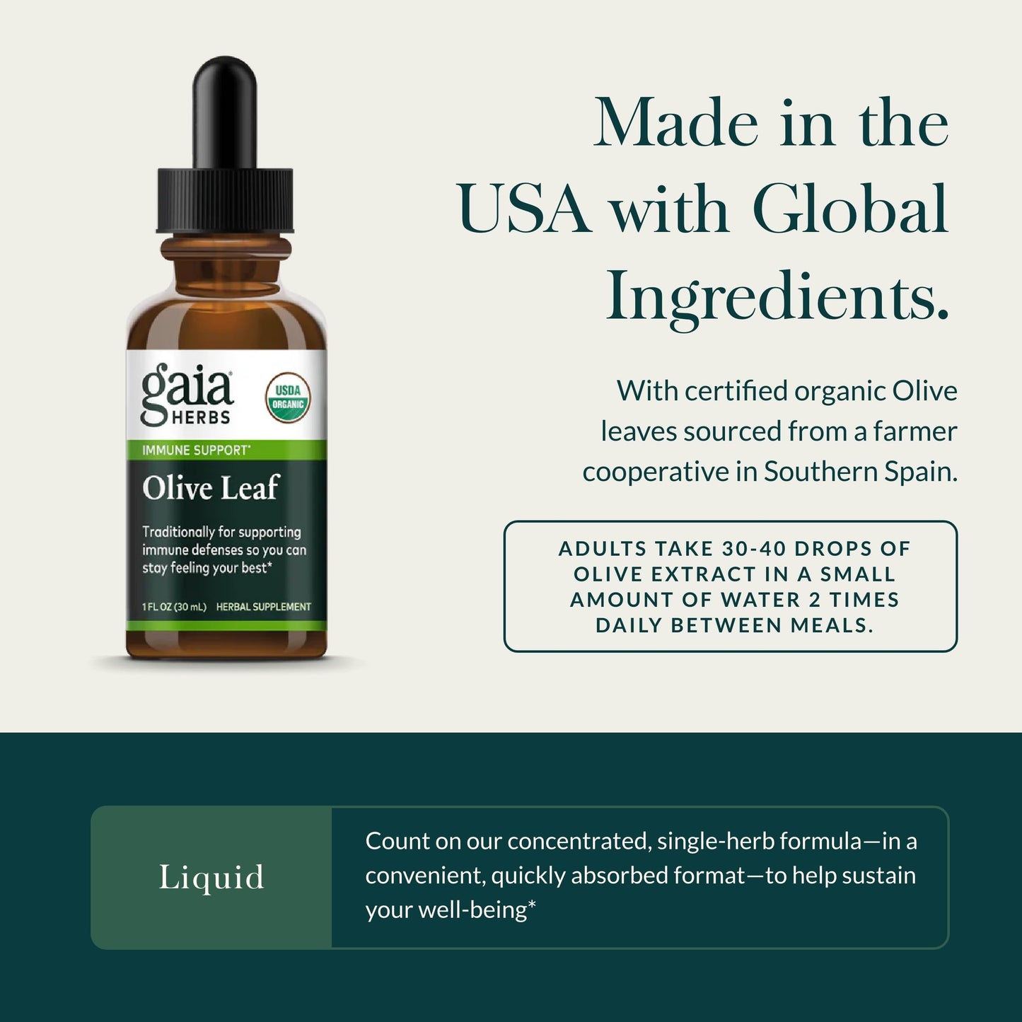 Detailed view of the dropper and liquid extract packaging