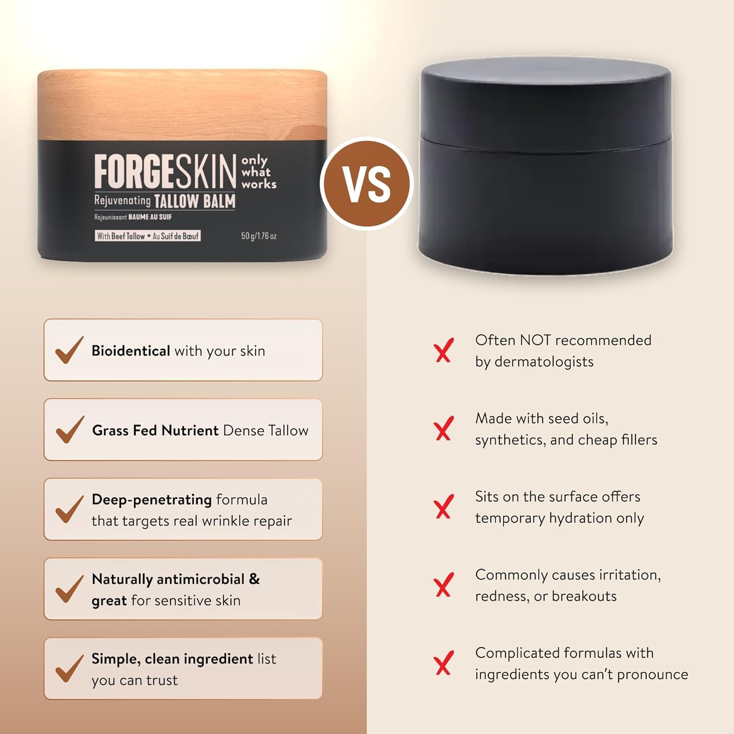 Forge Skin hydrating anti aging skin cream imported for men's grooming routine