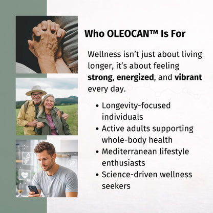 Close-up view of OZOVITA Oleocan joint and inflammation support dietary supplement bottle